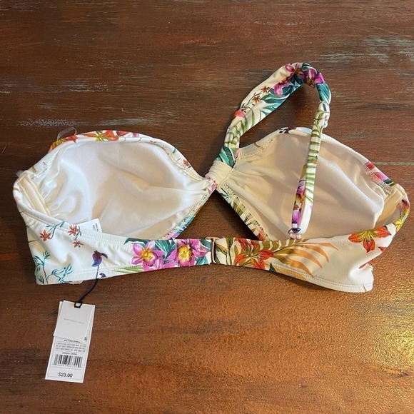 NWT Shade & Shore Women's Swimwear Floral Bikini Top Size XL - Picture 4 of 6